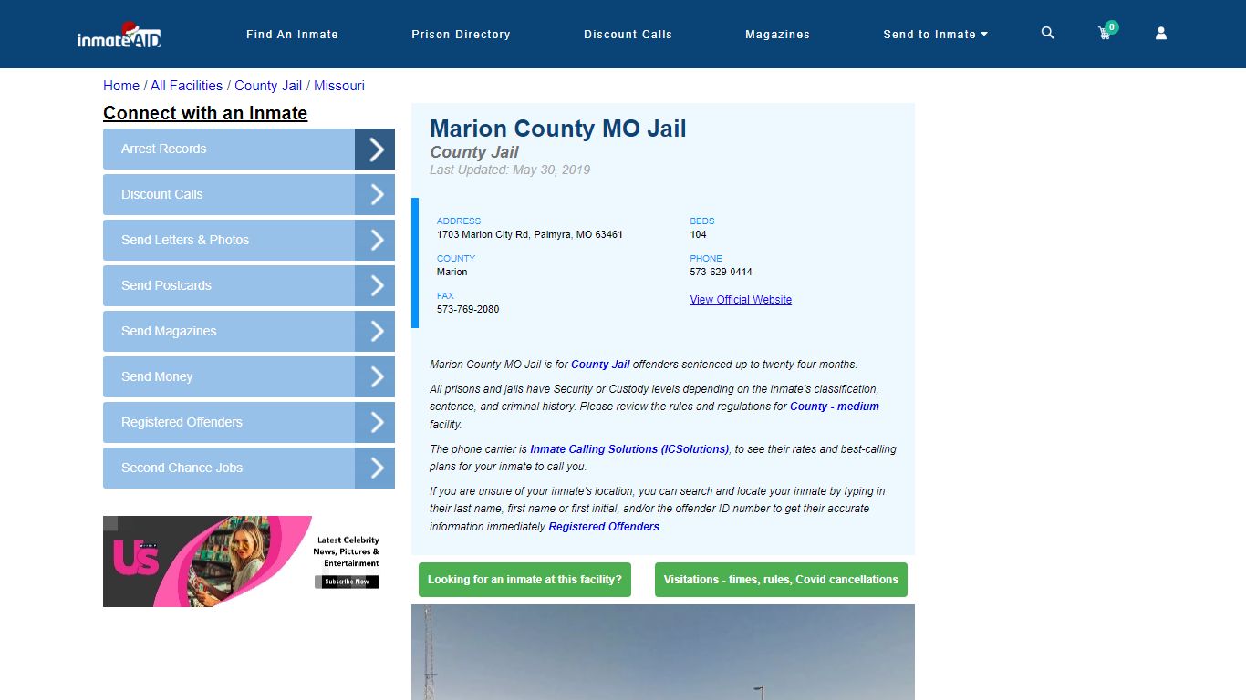 Marion County MO Jail - Inmate Locator - Palmyra, MO